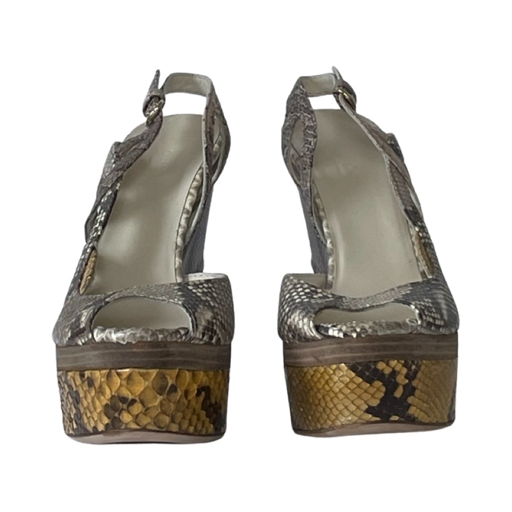 Gucci Python Kotao Wedge Sandals - image 2